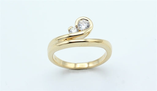 Waves 14 kt ring, zirk.