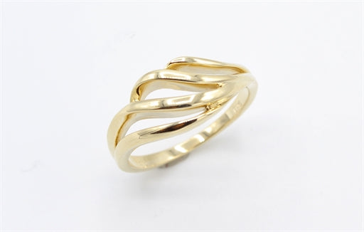 Waves 8 kt rødguld ring