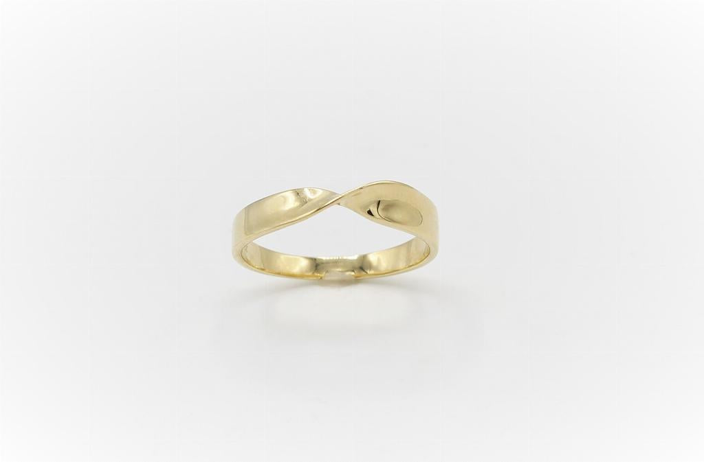 Classic ring med snoning i 8 kt. rødguld