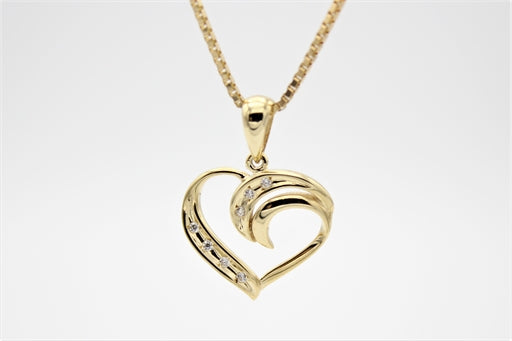 Hearts 8 kt halskæde, swirll