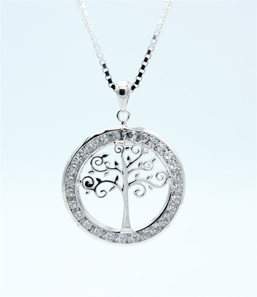 Tree of Life halskæde, zirk., sølv