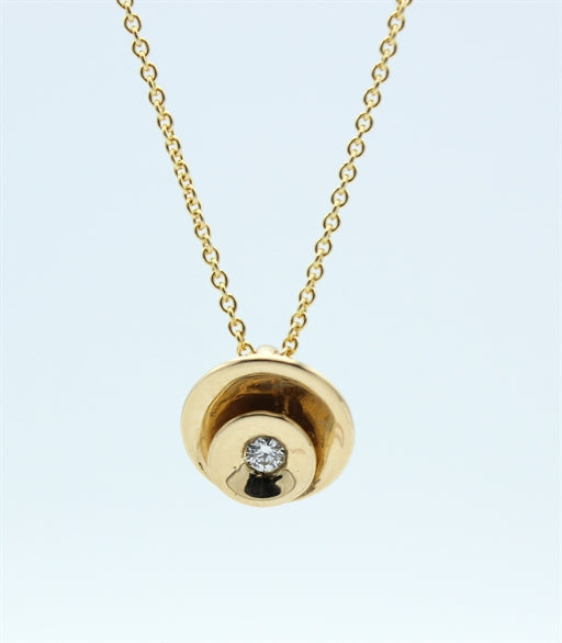 Circle Diamond 14 kt halskæde