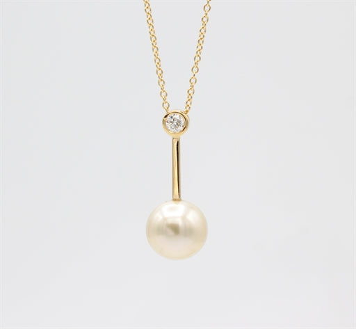 Pearl 14 kt halskæde, lang