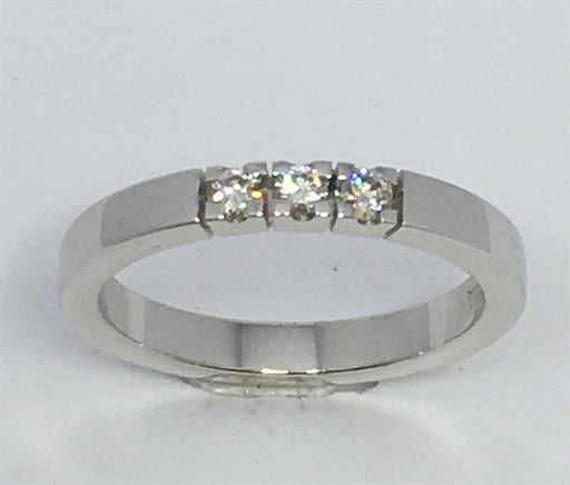 ANNA alliancering hvidguld m/3 x 0,05 ct