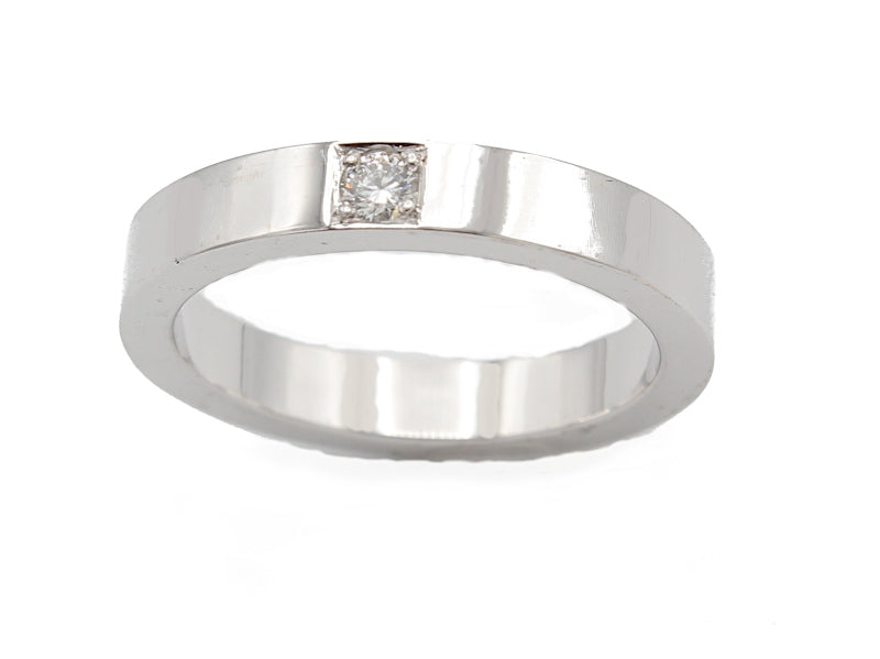 LAURINE alliancering hvidguld m/1 x 0,07 ct