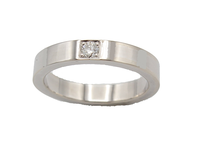 LAURINE alliancering hvidguld m/1 x 0,10 ct