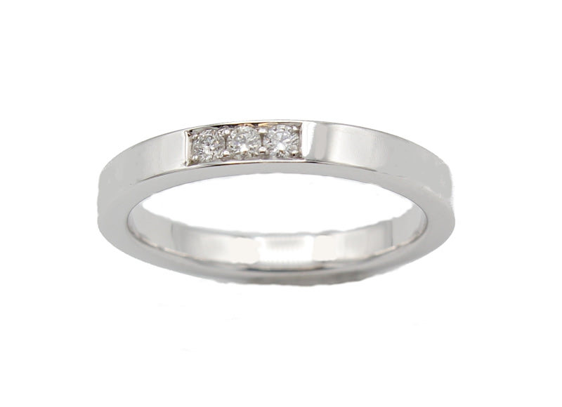 LAURINE alliancering hvidguld m/3 x 0,03 ct