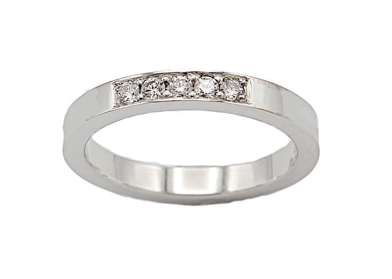 LAURINE alliancering hvidguld m/5 x 0,03 ct