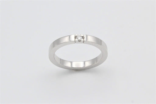 ANNA alliancering hvidguld m/1 x 0,05 ct