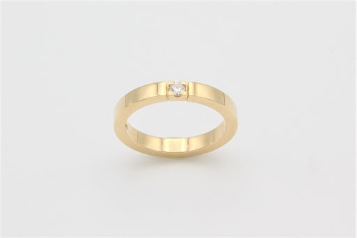 ANNA alliancering rødguld m/1 x 0,07 ct