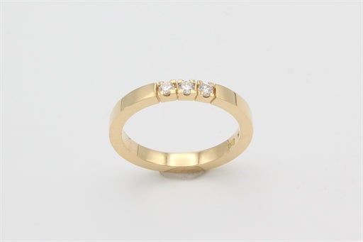 ANNA alliancering rødguld m/3 x 0,05 ct