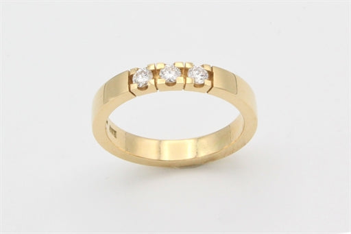 ANNA alliancering rødguld m/3 x 0,07 ct