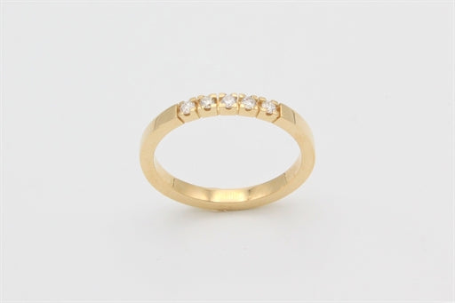 ANNA alliancering rødguld m/5 x 0,03 ct
