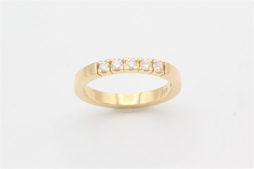 ANNA alliancering rødguld m/5 x 0,05 ct